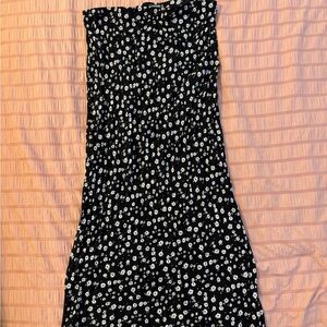 Wild Fable Black and White Floral Skirt